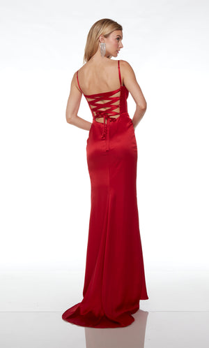 UNK-61485. Long, Plunging Neckline, Straight image 1