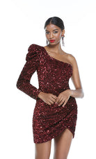 UNK-4539. Short, One Shoulder, Straight, Closed Back image 5