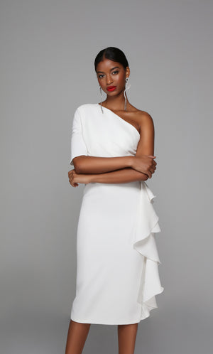UNK-70006. Short, One Shoulder, Straight, Closed Back image 7