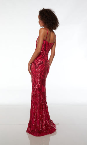 UNK-61563. Long, Square Neckline, Fit N Flare image 3
