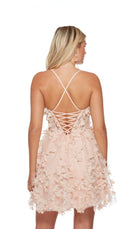 UNK-3171. Short, Plunging Neckline, A-line image 3
