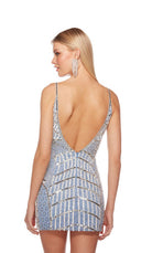 UNK-84007. Short, Plunging Neckline, Straight image 1