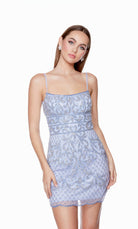 UNK-4660. Short, Square Neckline, Straight image 4