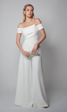UNK-70014. Long, Off The Shoulder, Jumpsuit image 5