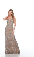 UNK-88006. Long, V Neckline, Straight, Open Back image 9