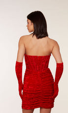 UNK-4690. Short, Strapless, Straight, Closed Back image 1