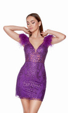 UNK-4501. Short, Plunging Neckline, Straight image 8