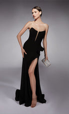 UNK-7113. Long, Strapless, Straight, Closed Back image 4