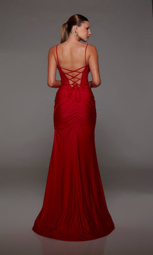 UNK-1778. Long, Sweetheart Neckline, Fit N Flare image 1