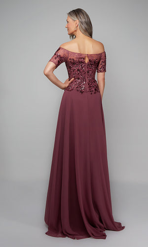 UNK-27566. Long, Off The Shoulder, A-line, Closed Back image 1