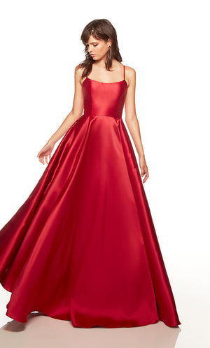 UNK-1755. Long, Scoop Neck, A-line, Strappy Back image 4