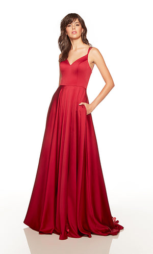UNK-1749. Long, Sweetheart Neckline, A-line image 2