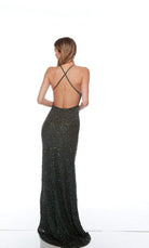 UNK-88003. Long, V Neckline, Straight, Open Back image 1