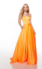 UNK-1761. Long, Scoop Neck, A-line, Strappy Back image 6