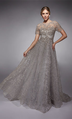 UNK-27726. Long, Illusion Neckline, A-line image 5