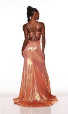 UNK-61430. Long, Cowl Neck, Straight, Lace Up Back image 1