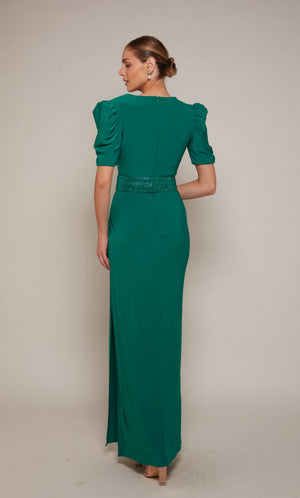 UNK-27690. Long, V-neck, Straight, Closed Back image 1