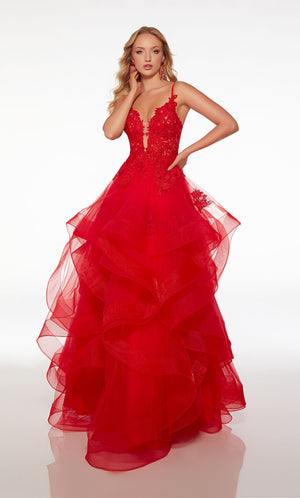 UNK-61476. Long, Plunging Neckline, Ballgown image 0