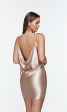 UNK-4526. Short, Scoop Neck, Straight, Open Back image 5
