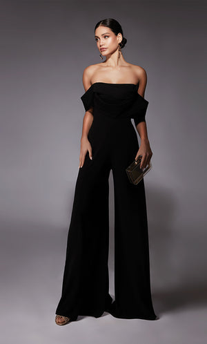 UNK-70068. Short, Off The Shoulder, Jumpsuit image 3
