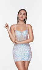 UNK-4534. Short, Scoop Neck, Straight, Strappy Back image 2
