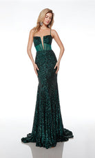 UNK-61503. Long, Plunging Neckline, Fit And Flare image 3