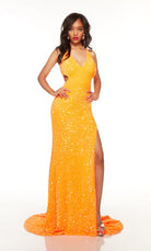 UNK-61339. Long, V Neck, Straight, Strappy Back image 4