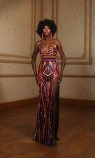 UNK-61693. Long, Plunging Neckline, Straight image 0