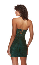 UNK-4827. Short, Strapless, Straight, Lace-up Back image 9