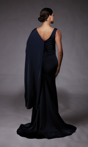 UNK-27722. Long, Scoop Neck, Straight, Closed Back image 1