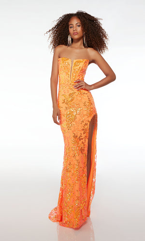 UNK-61550. Long, Strapless Neckline, Straight image 2