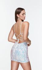 UNK-4534. Short, Scoop Neck, Straight, Strappy Back image 1