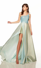 UNK-1772. Long, One Shoulder, High-low, Strappy Back image 0
