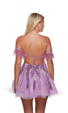 UNK-3161. Short, Plunging Neckline, A-line image 1