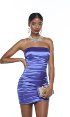UNK-4564. Short, Strapless, Straight, Lace-up Back image 8