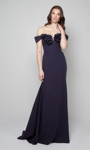 UNK-7062. Long, Off The Shoulder, Mermaid, Closed Back image 9