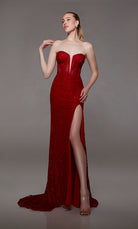 UNK-1804. Long, Sweetheart Neckline, Straight image 7