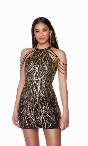 UNK-4682. Short, High Neck, Straight, Closed Back image 2