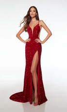 UNK-61484. Long, Plunging Neckline, Straight image 0