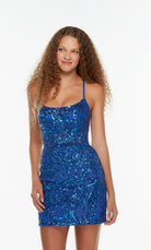 UNK-4534. Short, Scoop Neck, Straight, Strappy Back image 5