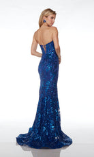 UNK-61505. Long, Strapless, Fit And Flare, Lace-up Back image 6