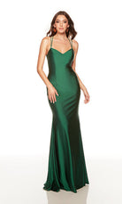 UNK-61454. Long, V Neck, Straight, Strappy Back image 2
