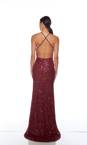 UNK-88009. Long, V Neckline, Straight, Open Back image 18