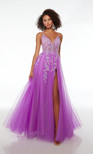 UNK-61562. Long, V-neck, A-line, Open Back image 2