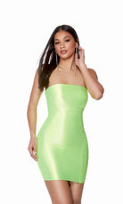 UNK-4529. Short, Strapless, Straight, Lace-up Back image 8
