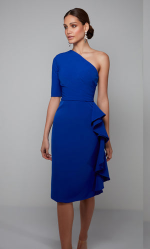 UNK-70006. Short, One Shoulder, Straight, Closed Back image 3