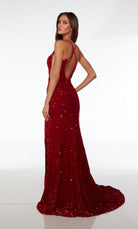 UNK-61484. Long, Plunging Neckline, Straight image 1