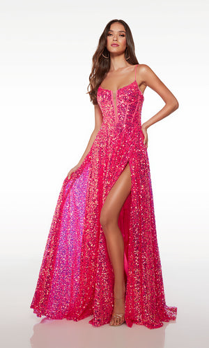 UNK-61517. Long, Plunging Neckline, A-line image 3