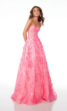 UNK-61515. Long, Strapless, Ballgown, Lace-up Back image 2