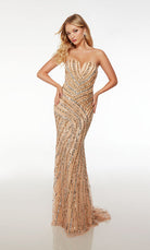 UNK-61678. Long, Strapless Neckline, Straight image 5